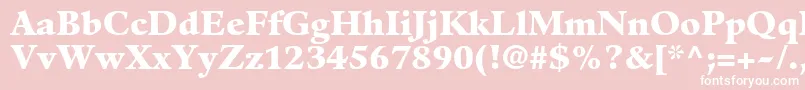 GuardiltstdBlack-Schriftart – Weiße Schriften auf rosa Hintergrund