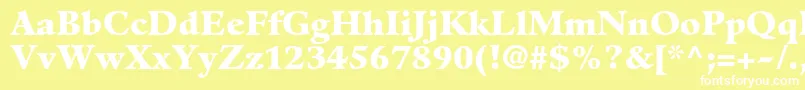 フォントGuardiltstdBlack – 黄色い背景に白い文字