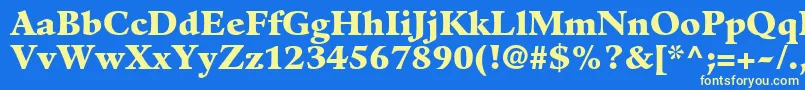 Шрифт GuardiltstdBlack – жёлтые шрифты на синем фоне