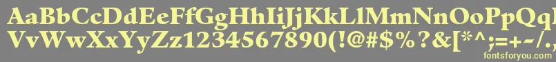 GuardiltstdBlack-Schriftart – Gelbe Schriften auf grauem Hintergrund