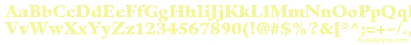 GuardiltstdBlack-fontti – keltaiset fontit valkoisella taustalla