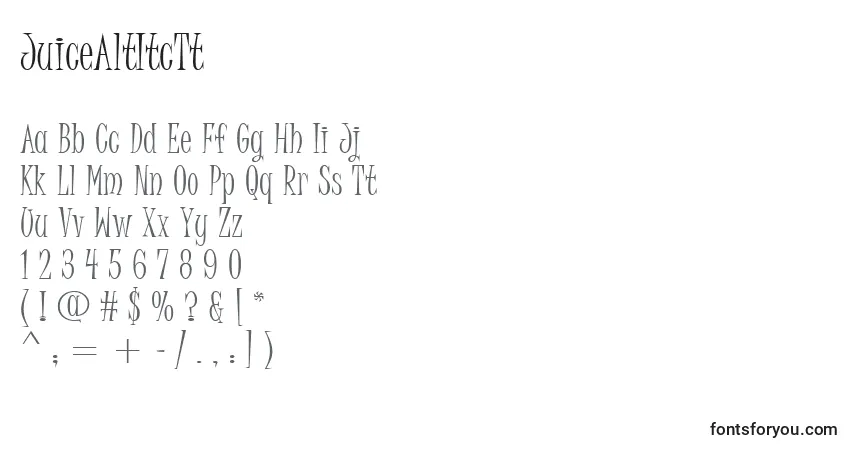 JuiceAltItcTt Font – alphabet, numbers, special characters