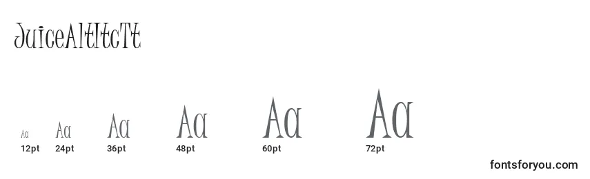JuiceAltItcTt Font Sizes
