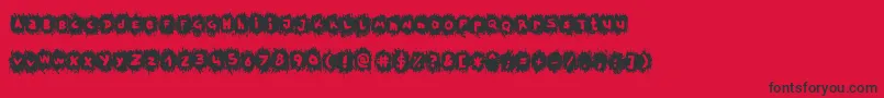 TpfKrikkelKrakkel Font – Black Fonts on Red Background