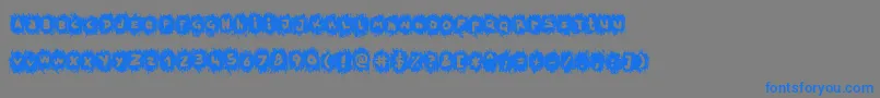 TpfKrikkelKrakkel Font – Blue Fonts on Gray Background