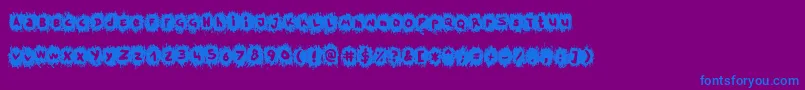 TpfKrikkelKrakkel Font – Blue Fonts on Purple Background