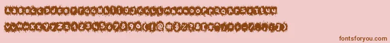 TpfKrikkelKrakkel Font – Brown Fonts on Pink Background