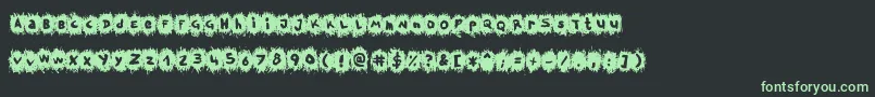 TpfKrikkelKrakkel Font – Green Fonts on Black Background