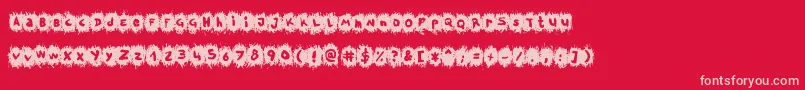 TpfKrikkelKrakkel Font – Pink Fonts on Red Background