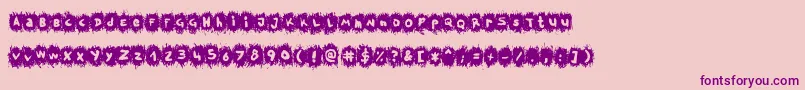 TpfKrikkelKrakkel Font – Purple Fonts on Pink Background