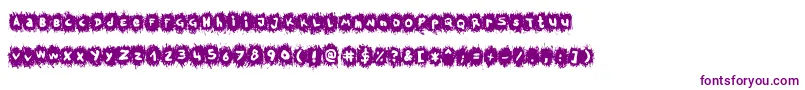 TpfKrikkelKrakkel-Schriftart – Violette Schriften auf weißem Hintergrund