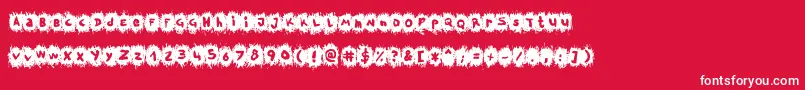 TpfKrikkelKrakkel Font – White Fonts on Red Background