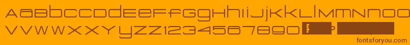 Eurosteal Font – Brown Fonts on Orange Background