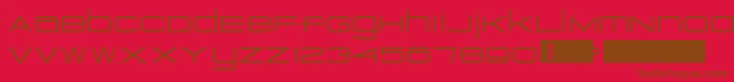 Eurosteal Font – Brown Fonts on Red Background