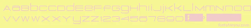 Eurosteal-fontti – vaaleanpunaiset fontit keltaisella taustalla