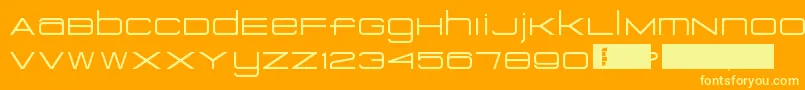 Eurosteal Font – Yellow Fonts on Orange Background