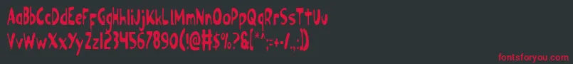 OzymandiasCondensed Font – Red Fonts on Black Background