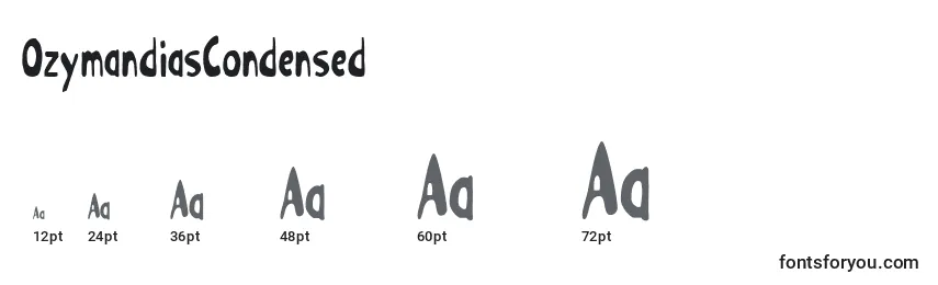 Размеры шрифта OzymandiasCondensed