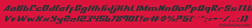 Nexpresei Font – Black Fonts on Red Background