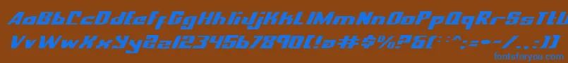 Nexpresei Font – Blue Fonts on Brown Background