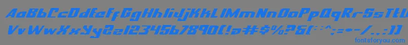 Nexpresei Font – Blue Fonts on Gray Background