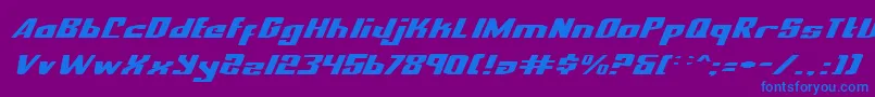 Nexpresei Font – Blue Fonts on Purple Background