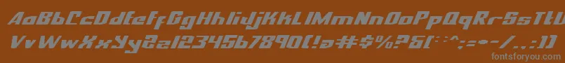 Nexpresei-Schriftart – Graue Schriften auf braunem Hintergrund