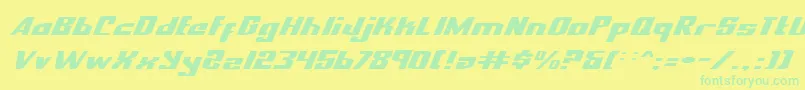 Nexpresei Font – Green Fonts on Yellow Background