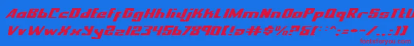Nexpresei Font – Red Fonts on Blue Background