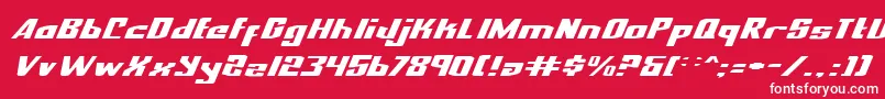 Nexpresei Font – White Fonts on Red Background
