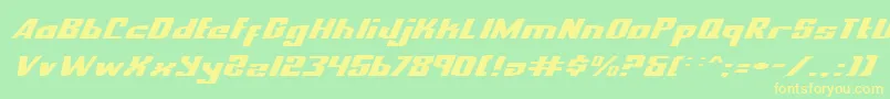 Nexpresei Font – Yellow Fonts on Green Background