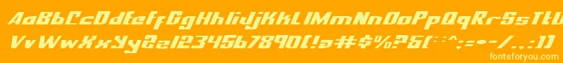 Nexpresei Font – Yellow Fonts on Orange Background