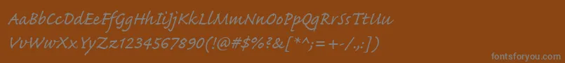 Шрифт Caflischscriptwebpro – серые шрифты на коричневом фоне