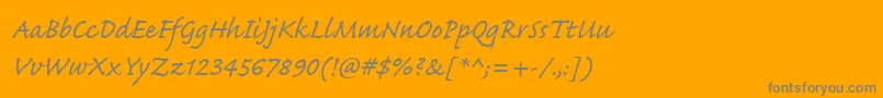 Caflischscriptwebpro Font – Gray Fonts on Orange Background