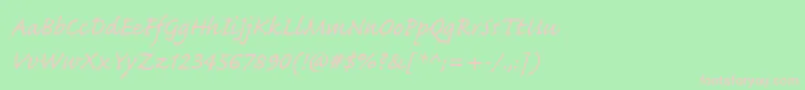 Caflischscriptwebpro Font – Pink Fonts on Green Background