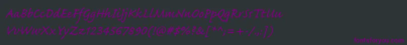 Caflischscriptwebpro Font – Purple Fonts on Black Background
