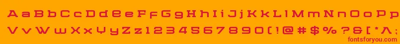 フォントCydoniacenturytitle – オレンジの背景に赤い文字