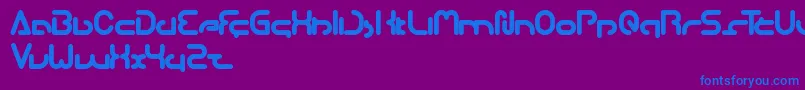 TechnoVarious Font – Blue Fonts on Purple Background