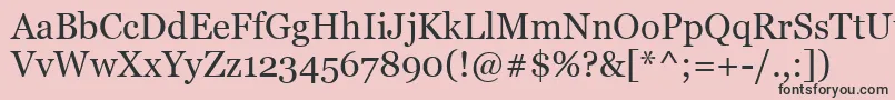 Georgia0 Font – Black Fonts on Pink Background