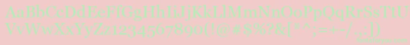 Georgia0 Font – Green Fonts on Pink Background