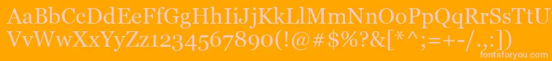 Georgia0 Font – Pink Fonts on Orange Background