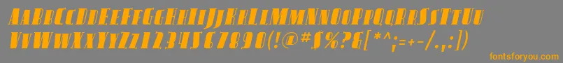 AvondaleScItalic Font – Orange Fonts on Gray Background