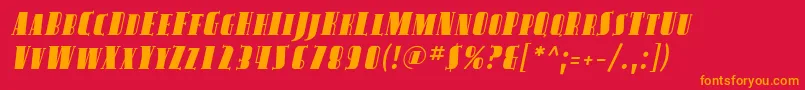 AvondaleScItalic Font – Orange Fonts on Red Background