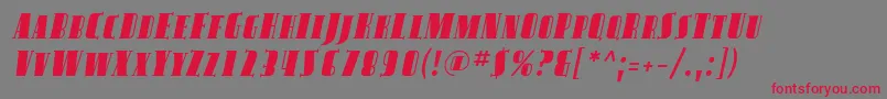 AvondaleScItalic Font – Red Fonts on Gray Background
