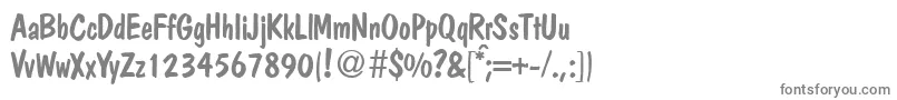 PolcasualRegularDb Font – Gray Fonts on White Background