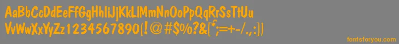 PolcasualRegularDb Font – Orange Fonts on Gray Background