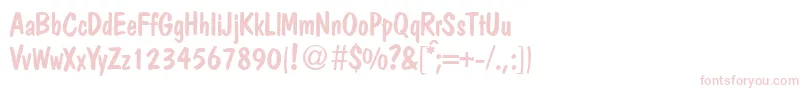 PolcasualRegularDb Font – Pink Fonts on White Background