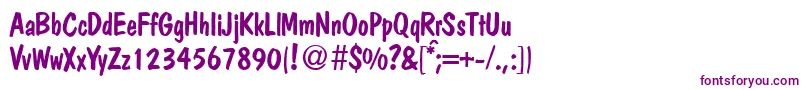 PolcasualRegularDb Font – Purple Fonts on White Background