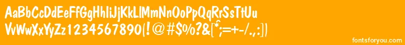 PolcasualRegularDb Font – White Fonts on Orange Background