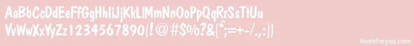 PolcasualRegularDb Font – White Fonts on Pink Background